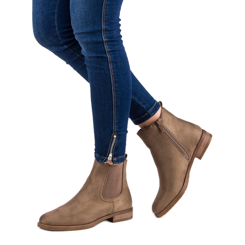 Zamszowe Sztyblety brązowe 2