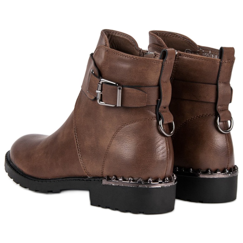 Groto Gogo Wygodne Botki Workery brązowe 2