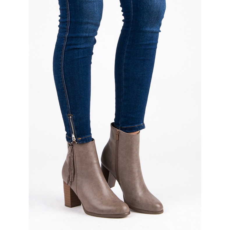 Super Mode Klasyczne Botki brązowe 1