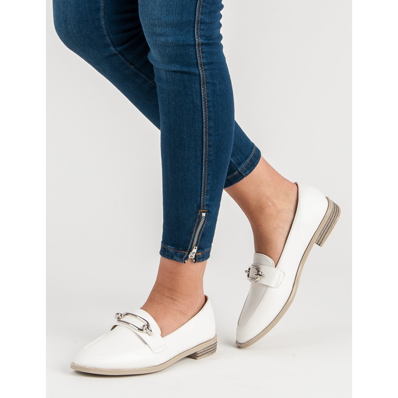 Super Me Białe Mokasyny 1