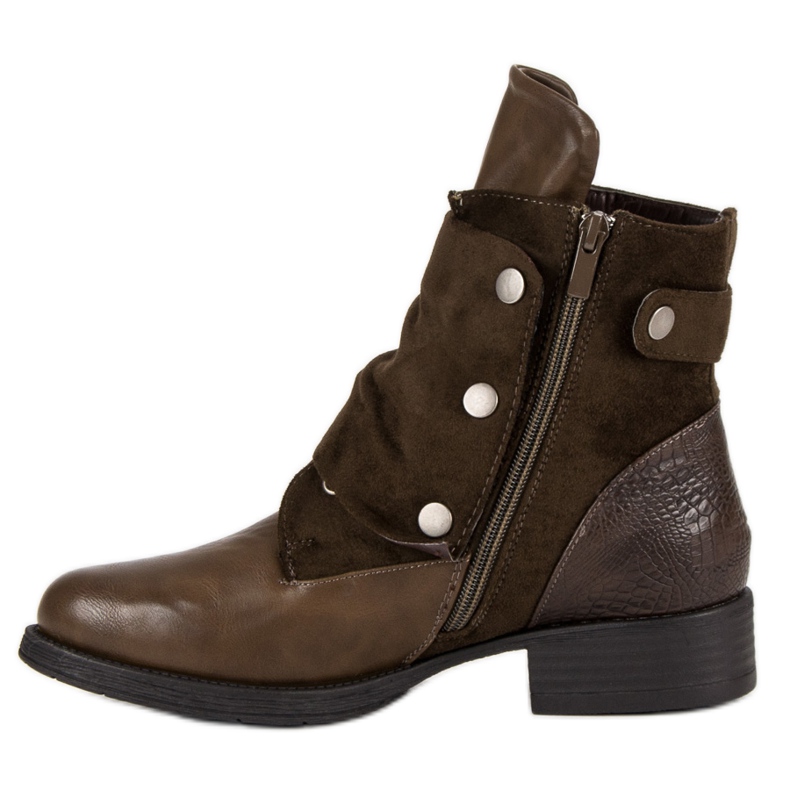 Brązowe Botki Bikery 1