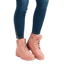 Pudrowe traperki różowe 2