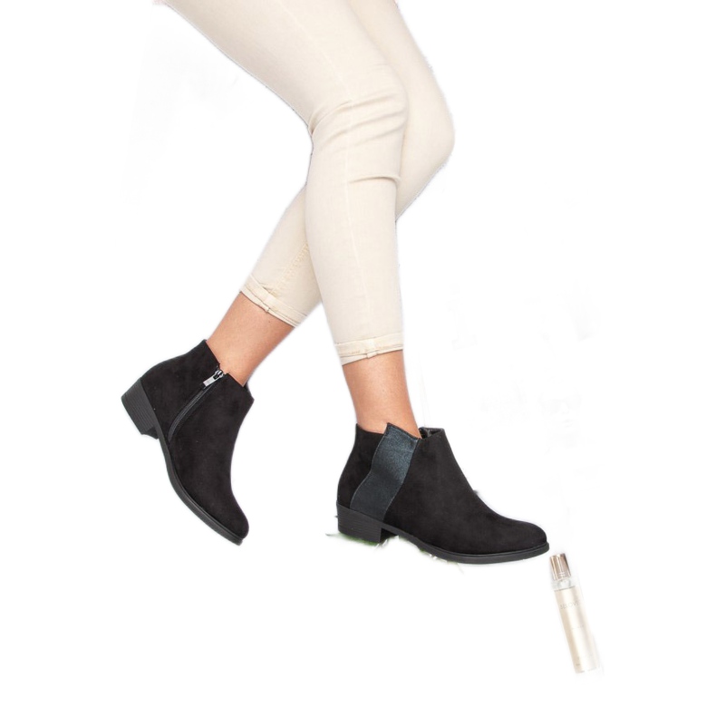 Janessa Czarne Klasyczne Botki 1