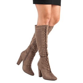 Cm Paris Sznurowane oficerki brązowe 1