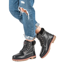 Arrigo Bello Ciepłe Zimowe Traperki czarne 2