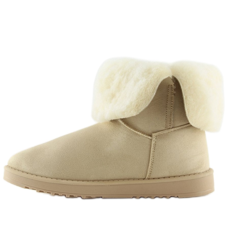 Emusy z pomponem beżowe SP04P Beige beżowy 1