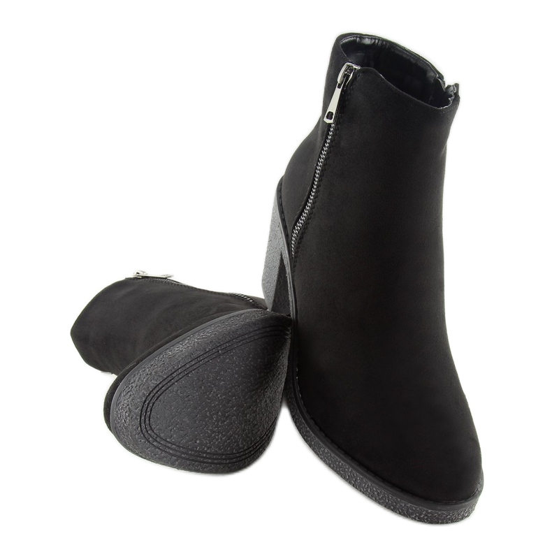 Botki na szerokim obcasie czarne 2013 Black 1