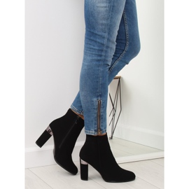 Botki na obcasie czarne 266-10 Black 2