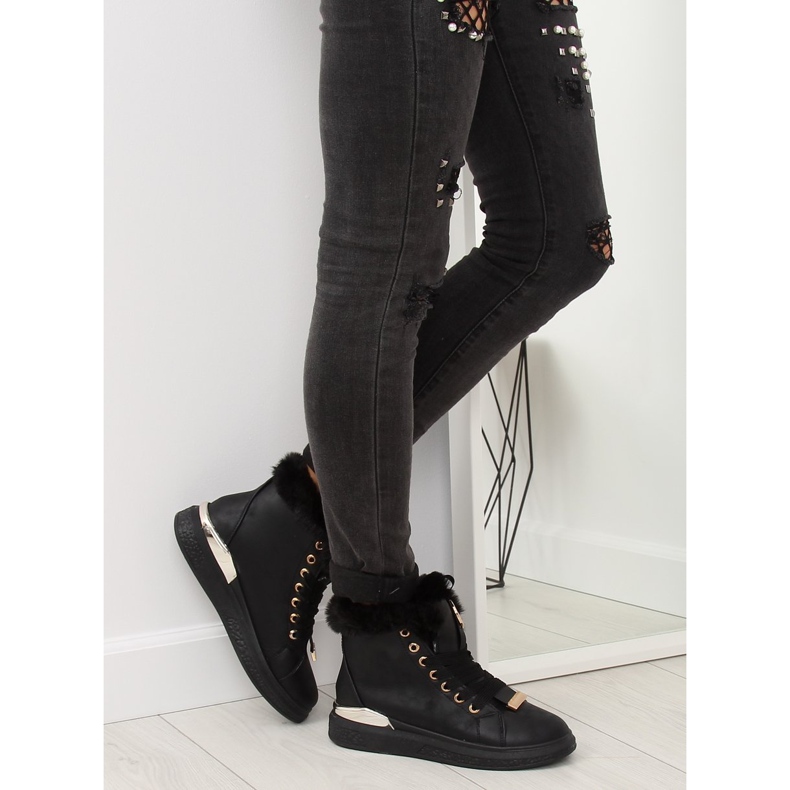 Trampki ocieplane czarne F506 black 2