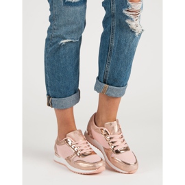 Modne Buty Sportowe różowe 2