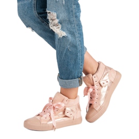 Wysokie Różowe Trampki 2