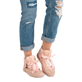 Wysokie Różowe Trampki 1