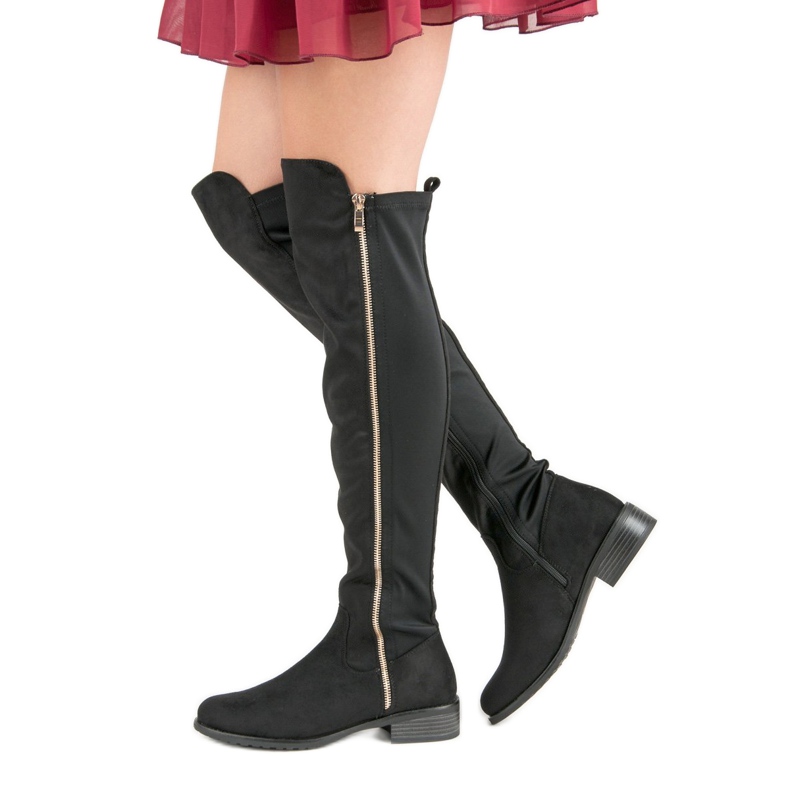 Seastar Czarne Kozaki Z Suwakiem 1