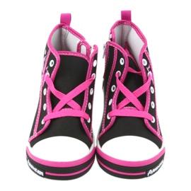 American Club Czarne trampki buty dziecięce na suwak American TEN13 niebieskie różowe 4