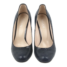 Czółenka granatowe Sagan 2600 4