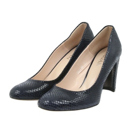 Czółenka granatowe Sagan 2600 3