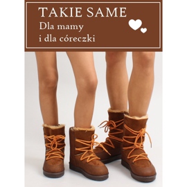 Dziecięce śniegowce księżycowe k1647403 brązowe 1