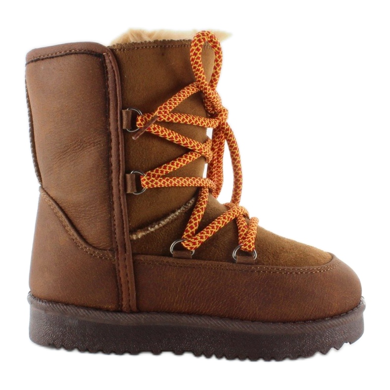 Dziecięce śniegowce księżycowe k1647403 brązowe 2