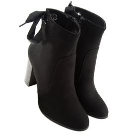 Botki na obcasie czarne 1331 Black 2