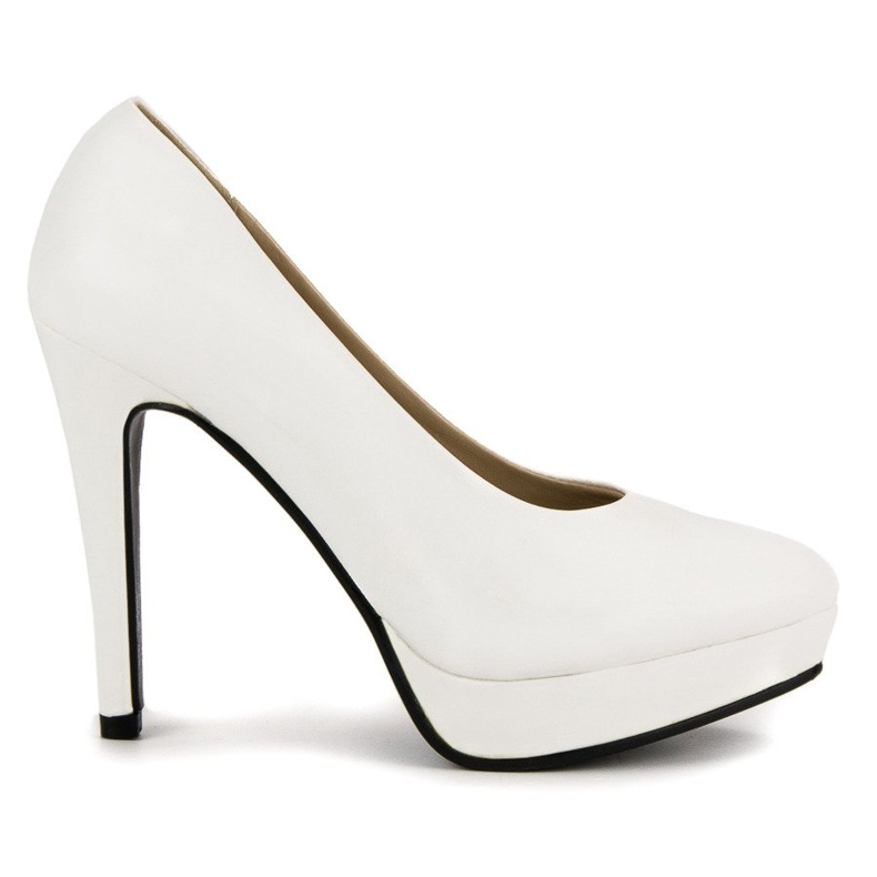J. Star Seksowne Szpilki Na Platformie białe 2
