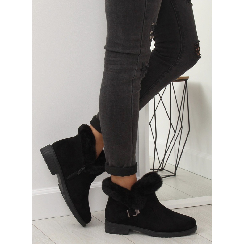 Botki damskie czarne SJ1821-1 Black 1