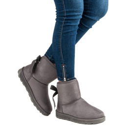 Mukluki Z Kokardą szare 2