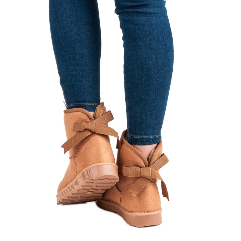 Mukluki Z Kokardą brązowe 2