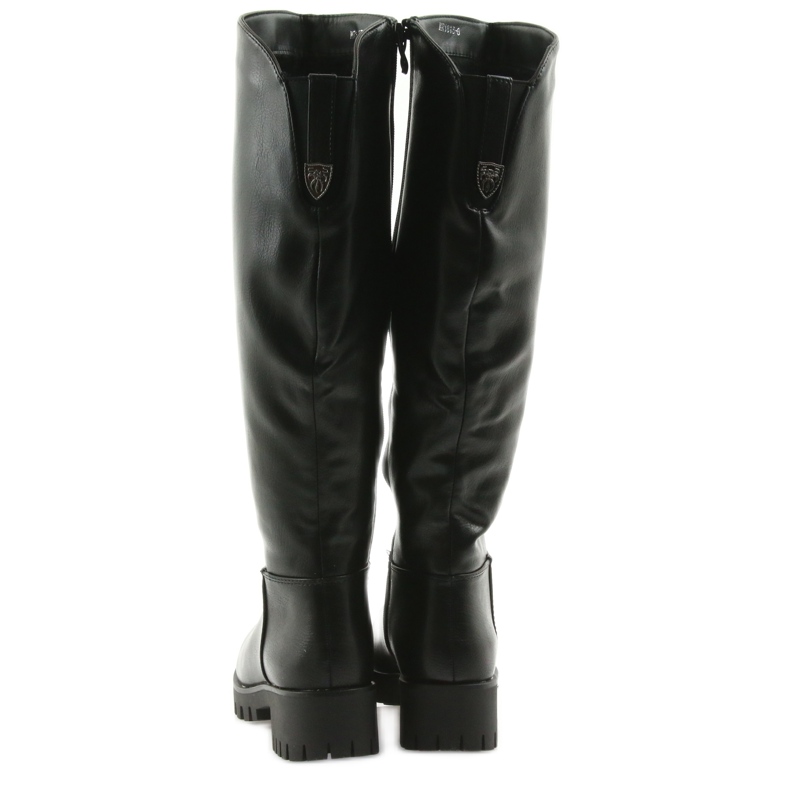 M.Daszyński Kozaki na grubym spodzie Daszyński MR1813 czarne 3