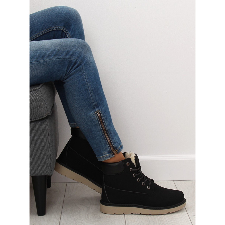 Traperki damskie czarne KK-102 Black 1