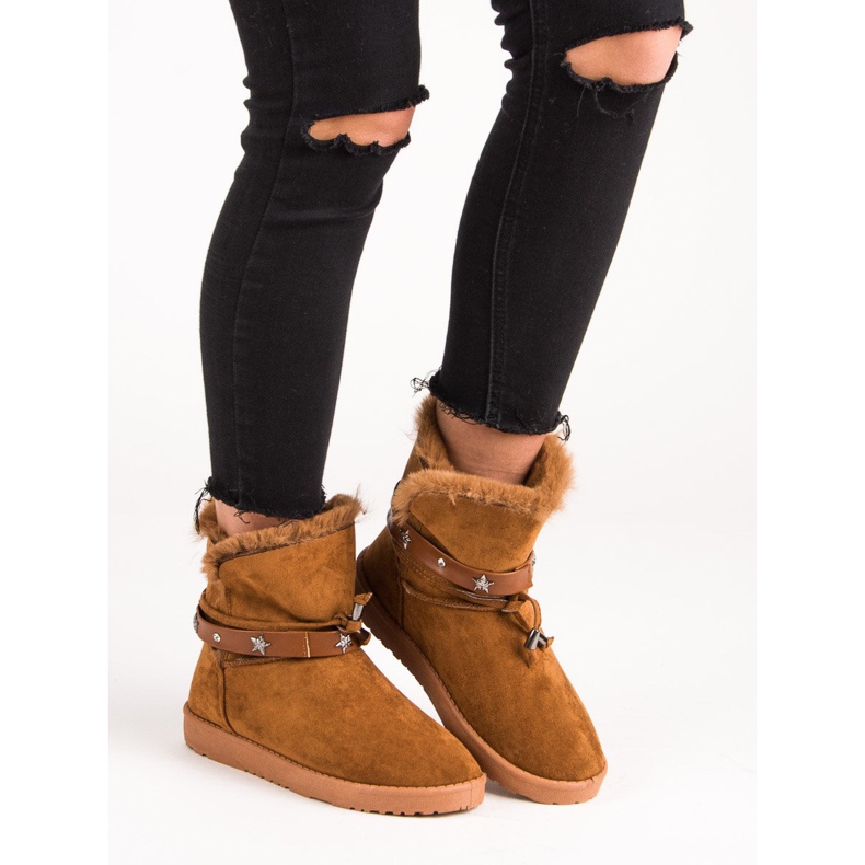 Zdobione Mukluki brązowe 1