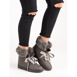 Szare Śniegowce Z Futerkiem 2