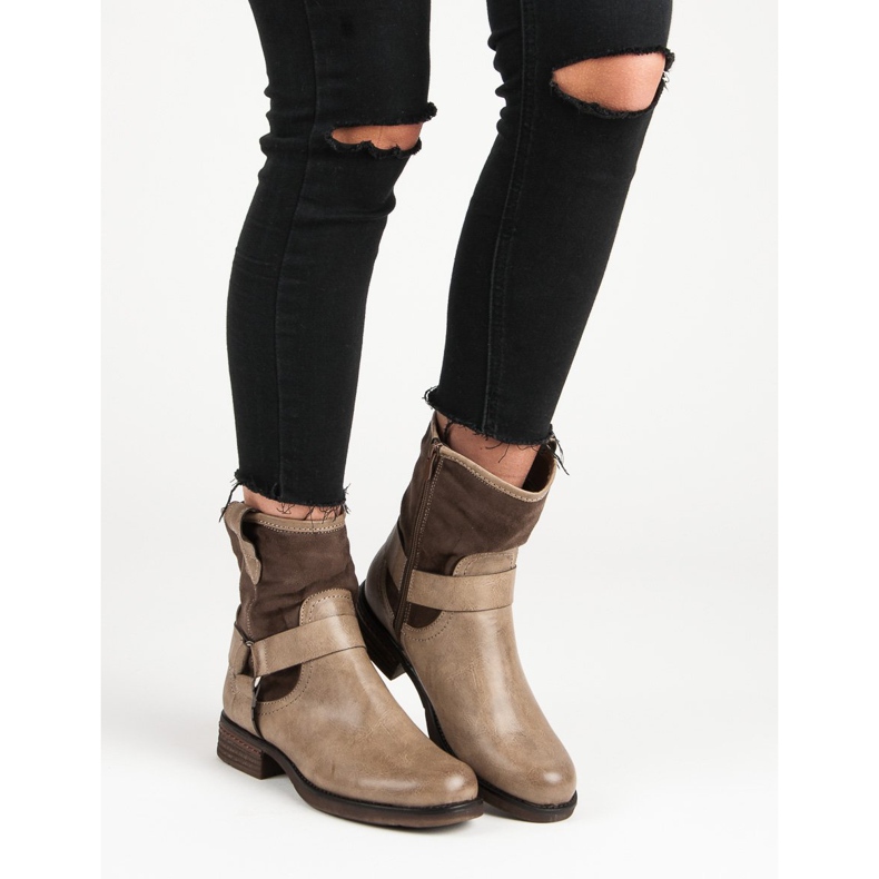 Super Mode Beżowe Workery beżowy 1