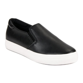 Czarne Trampki Slip On 1