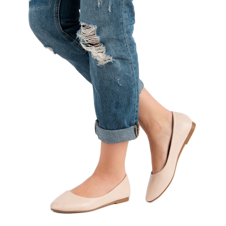 Wygodne baleriny brązowe wielokolorowe 2