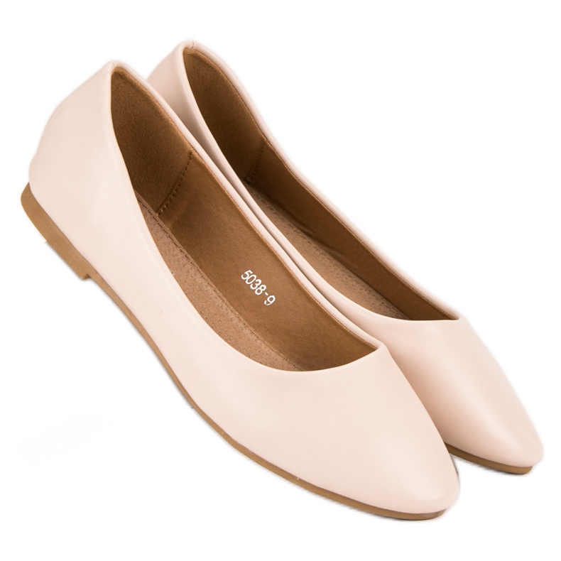 Wygodne baleriny brązowe wielokolorowe 1