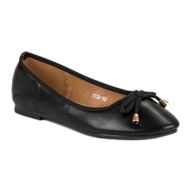 Czarne Baleriny Z Kokardką 1