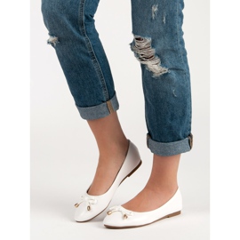 Białe Baleriny Z Kokardką 1