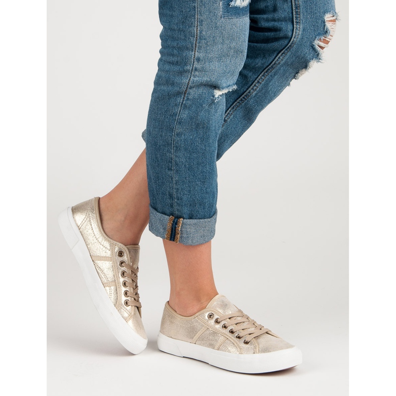 J. Star Sznurowane Trampki żółte 1