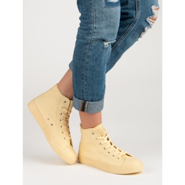 Wysokie Trampki żółte 1