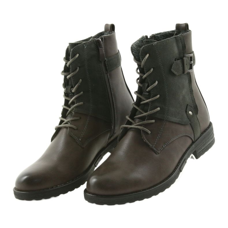 Filippo Workery szare wiązane 4