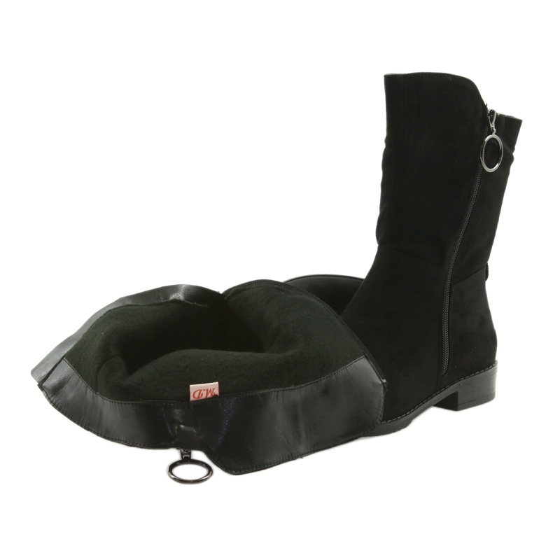 M.Daszyński Botki zamszowe czarne SA130 4