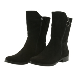 M.Daszyński Botki zamszowe czarne SA130 3