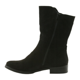 M.Daszyński Botki zamszowe czarne SA130 2