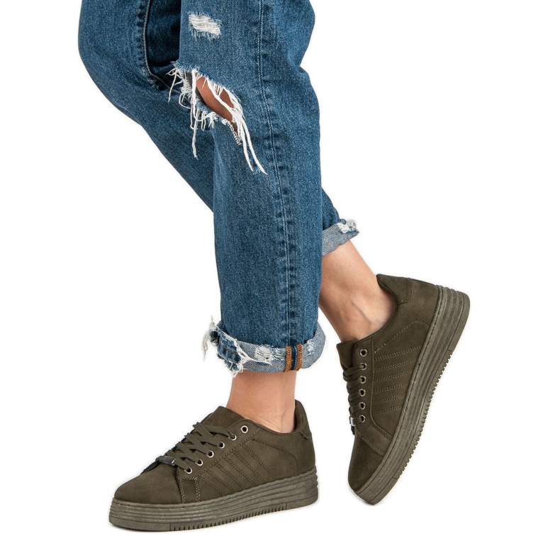 Trampki Na Platformie MCKEYLOR zielone 2