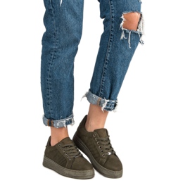 Trampki Na Platformie MCKEYLOR zielone 1