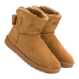 Camelowe Mukluki Z Kokardką brązowe 1