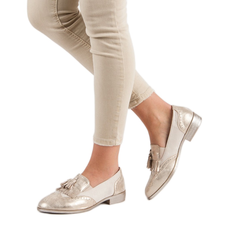 Tina&Co Mokasyny z frędzlami żółte 2