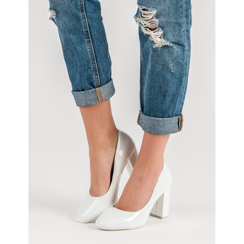 Seastar Białe Lakierowane Czółenka 1