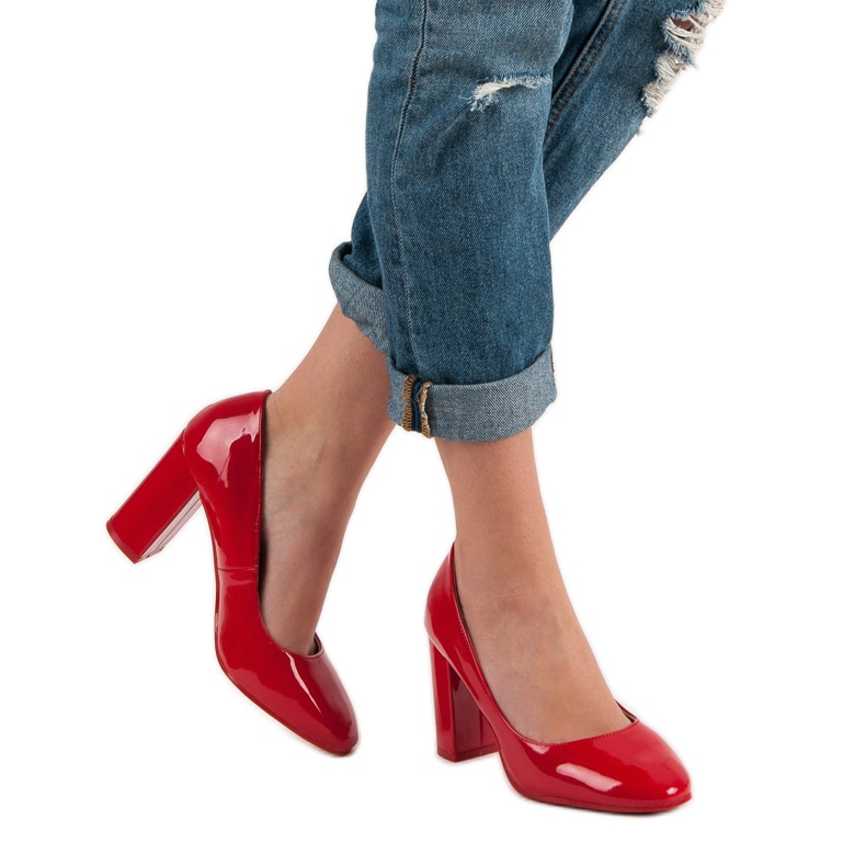 Seastar Czerwone Lakierowane Czółenka 1