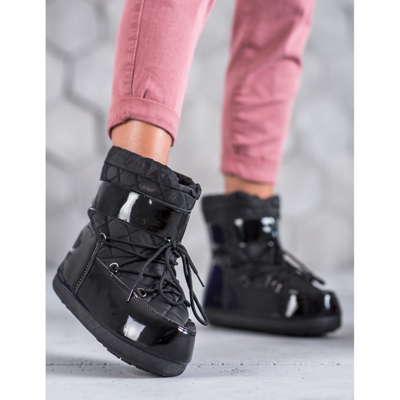 Modne Śniegowce czarne 1